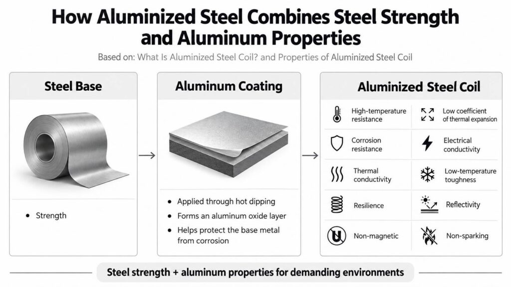 aluminized steel combines steel strength and aluminium properties